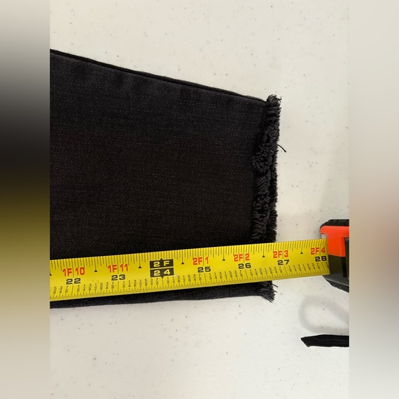 Pistola Jeans Womens Size 30 Black High Waisted Button Fly Raw Hem Grunge 504 - Picture 5 of 7